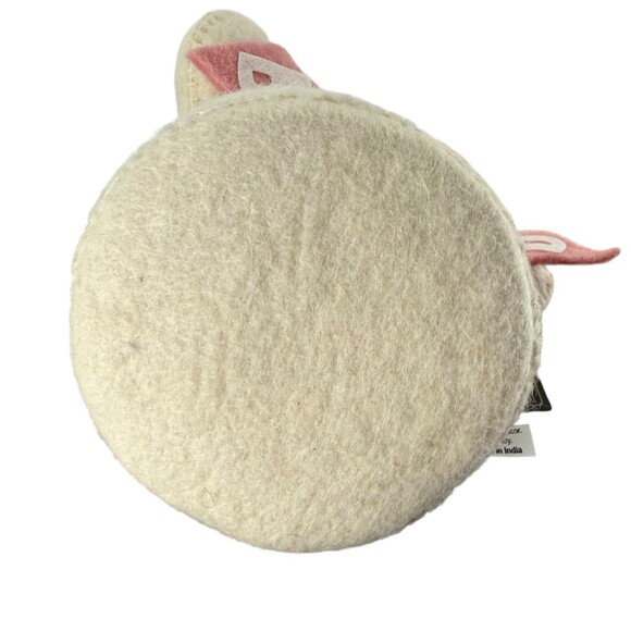 Halloween Felt Happy Ghost Pink BOO Banner 8" Weighted Greeter Sitter Decor NEW - Picture 8 of 10